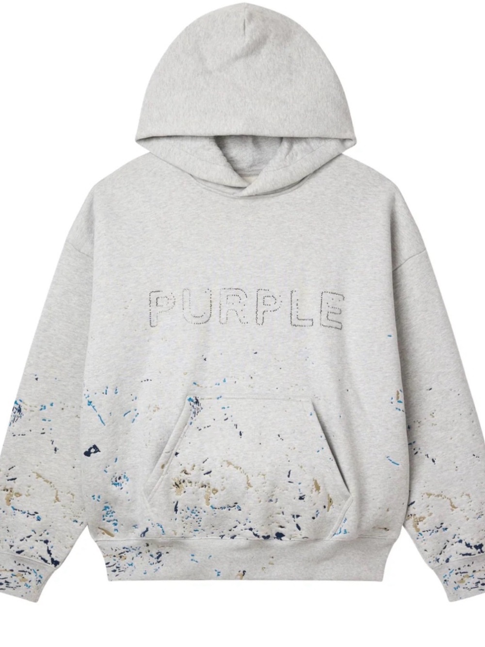 PURPLE Men’s Studded Camo Hoodie with Crystals NWT $375